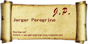 Jerger Peregrina névjegykártya